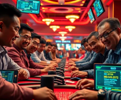 Engaging scene from https://taixiumd5.world showcasing players immersed in an exciting Tài Xỉu MD5 game.