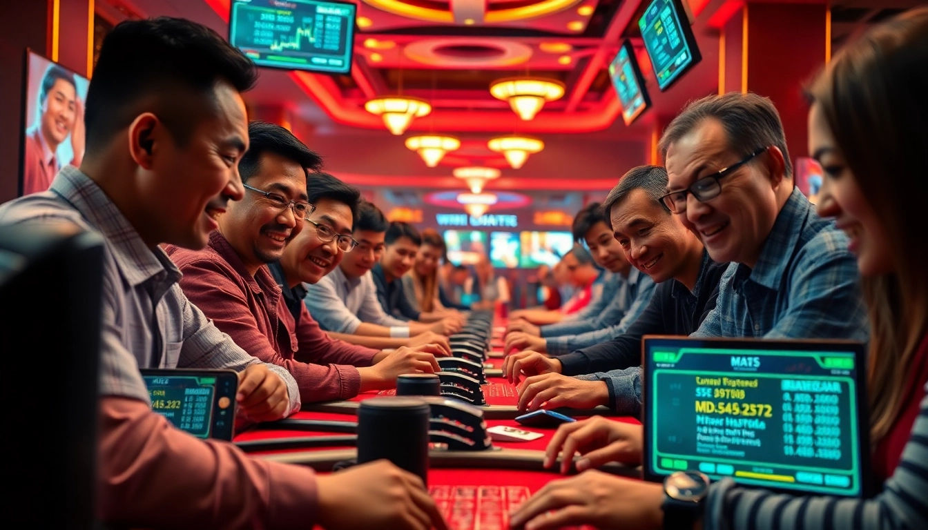 Engaging scene from https://taixiumd5.world showcasing players immersed in an exciting Tài Xỉu MD5 game.