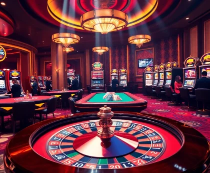 Experience the thrill of betting at nohu90 com with vibrant casino tables and lively slot machines.
