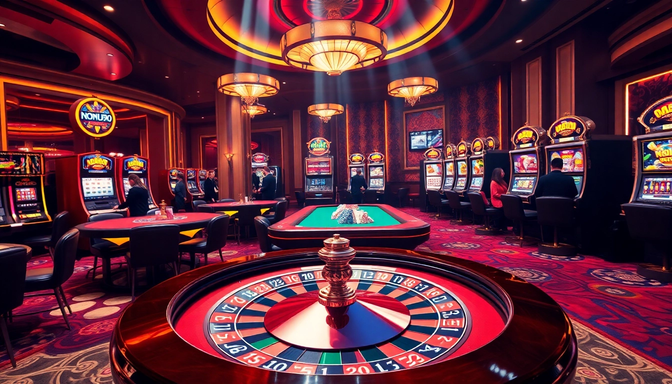 Experience the thrill of betting at nohu90 com with vibrant casino tables and lively slot machines.