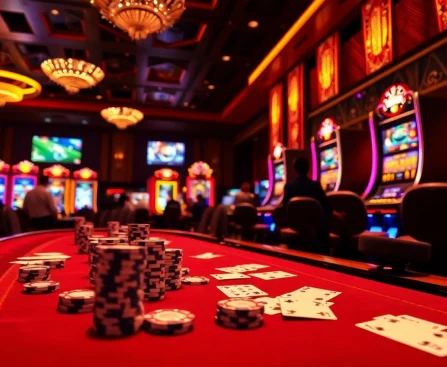 Experience the thrilling casino atmosphere at okwin tv with vibrant slot machines and poker action.