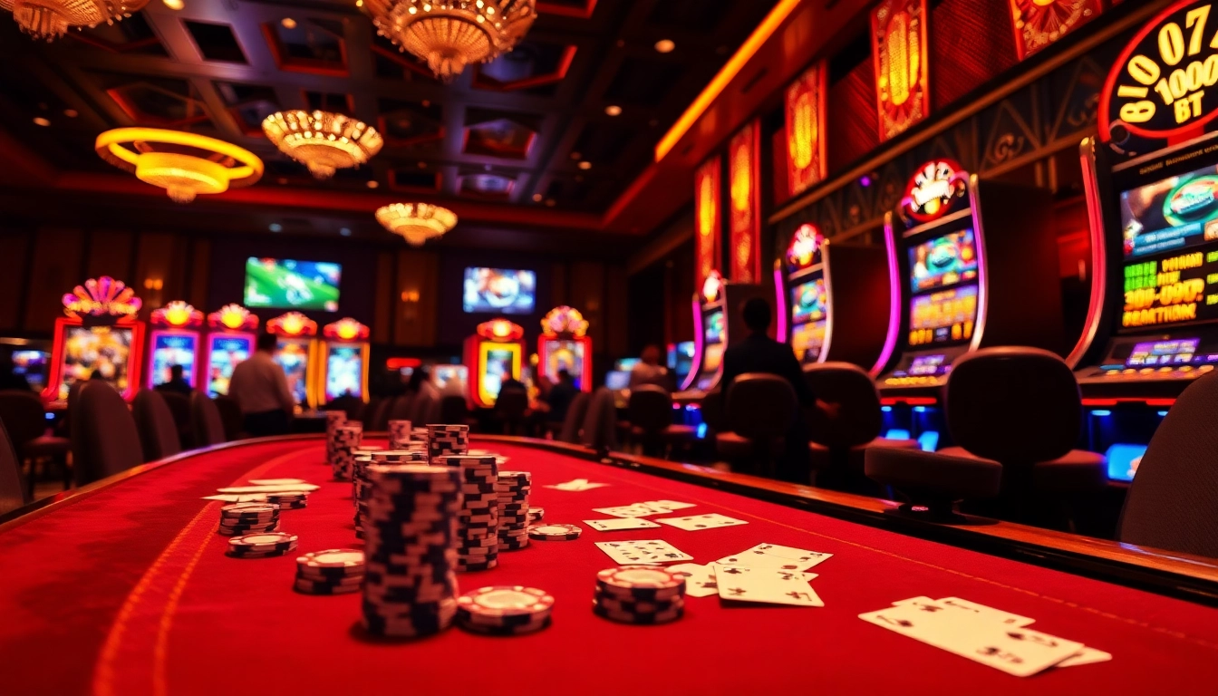 Experience the thrilling casino atmosphere at okwin tv with vibrant slot machines and poker action.