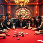 Experience the excitement of live poker at https://789win.associates/ with diverse players engaging at an elegant gaming table.