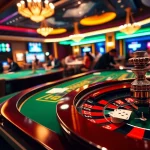 Exciting casino scene showcasing players engaging in games like blackjack and roulette at 789BET.