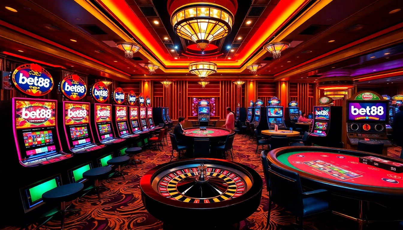 Experience excitement at bet88 with vibrant slot machines and thrilling poker games.