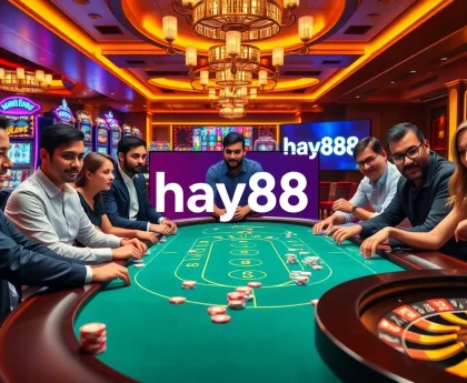 Experience high-stakes gambling action at hay88's luxurious poker and casino tables.