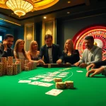 Engaging in a competitive KK55 poker game at a luxurious casino table.