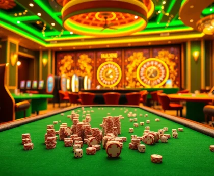 Experience electrifying gameplay at 11win with casino tables and vibrant slot machines.