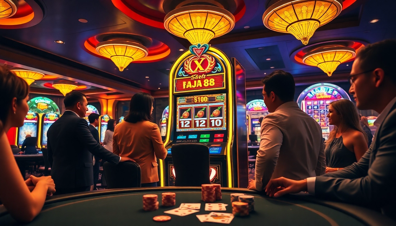 Play at the Slot API Raja 88 machine in an upscale casino environment.