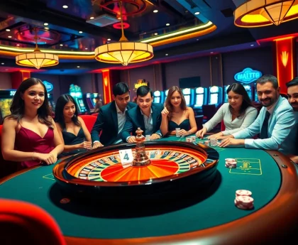 Experience thrilling gameplay at http://k88.blue.com/ with vibrant casino visuals featuring roulette and poker.