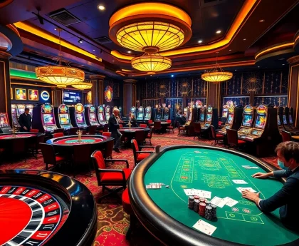 Experience the excitement of b52 game đổi thưởng with vibrant casino tables and thrilling slot machines.