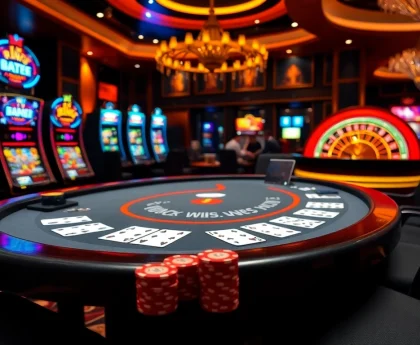 Experience the thrill of gambling with Rikvip at a luxurious casino table.