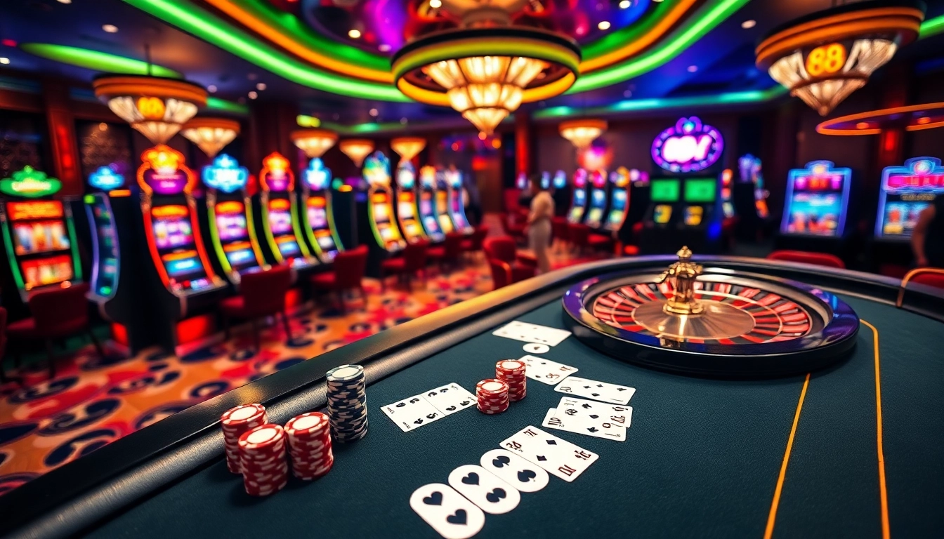 Experience the thrill of 88i casino gaming with vibrant poker and slot machines.