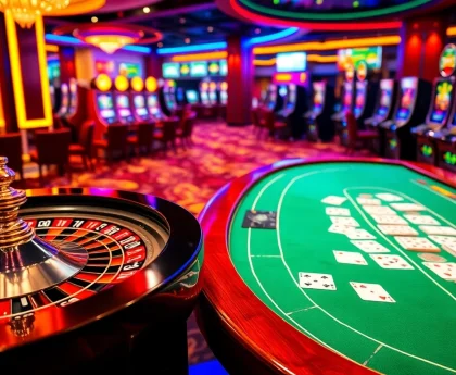 Engage in thrilling games at KK55 casino with vibrant slots and roulette.