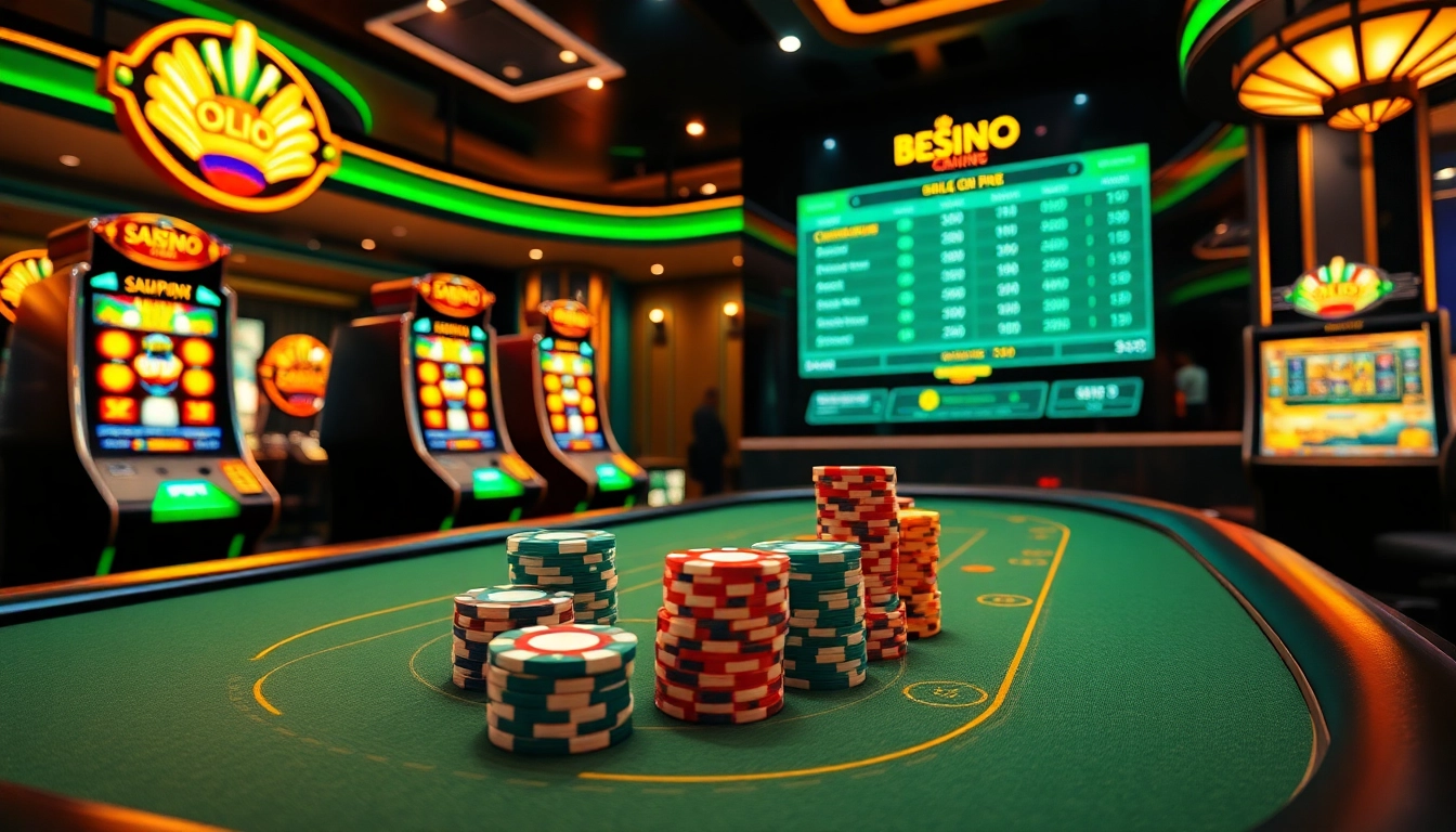 Experience the excitement of QQMacan with vibrant slot machines and betting interfaces in a luxurious casino.