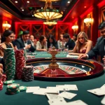 Exciting gaming action at New88bet.us with players engaging around a luxury casino table.