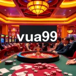 Vua99 gamblers enjoying a thrilling gaming experience at a vibrant online casino.