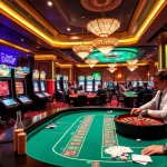 Excited players enjoying games at 789club's vibrant casino, with roulette and slot machines in action.