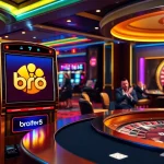 Experience the thrill of bro138 with lavish slot machines and a vibrant casino setting.