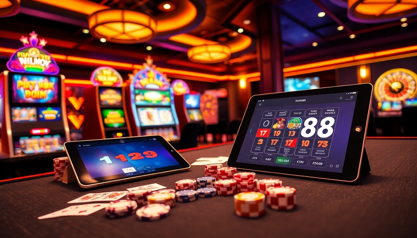 Experience the thrill of winning at MM88 with vibrant casino tables and exciting games.
