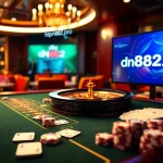 Engaging in exciting gameplay at https://dn882.pro/ with vibrant casino visuals.