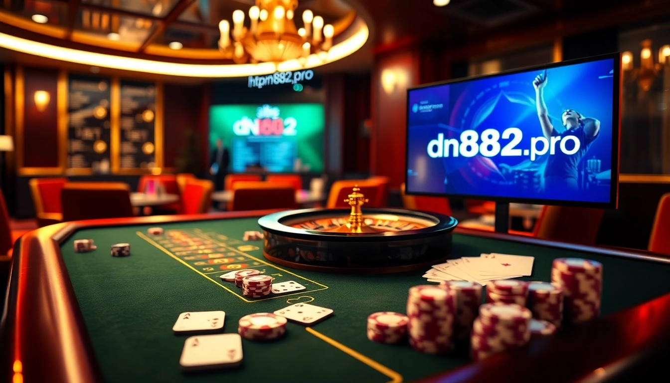 Engaging in exciting gameplay at https://dn882.pro/ with vibrant casino visuals.
