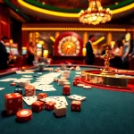 Experience the excitement of FUN79 casino with vibrant chip stacks and players at a roulette wheel.