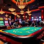 Exciting casino gameplay featuring 5Z777 poker chips and vibrant slot machines.