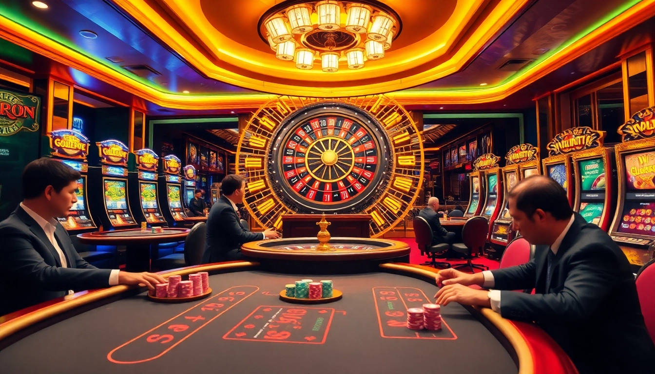 Experience the thrill of KP88 at a vibrant casino table with colorful chips and professional dealers.