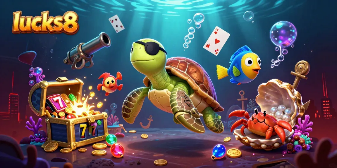 Engage in lucks8 gameplay with colorful casino slots and lively underwater characters.
